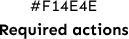 F14E4E Required actions